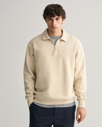 Felpa Logo GANT con zip corta