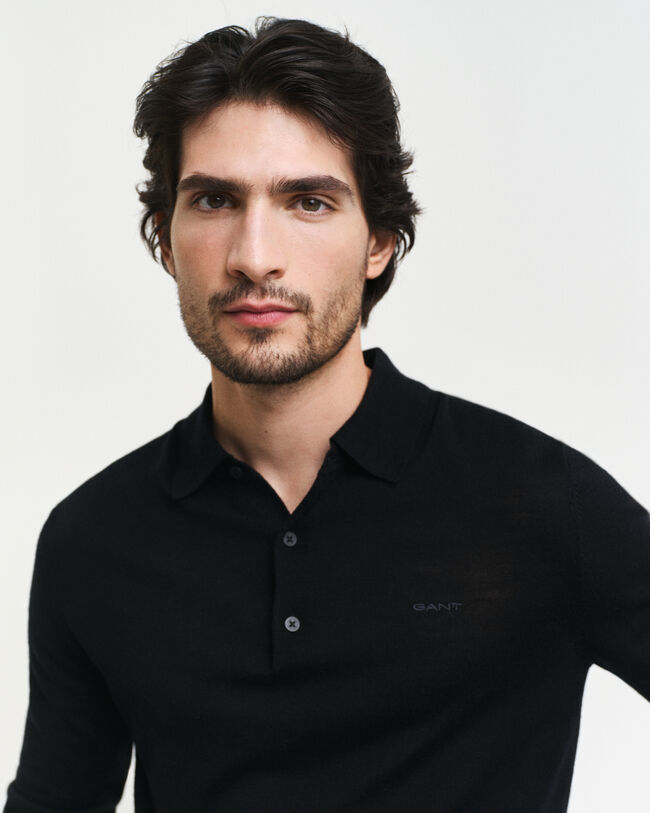 Polo in finissima lana merino