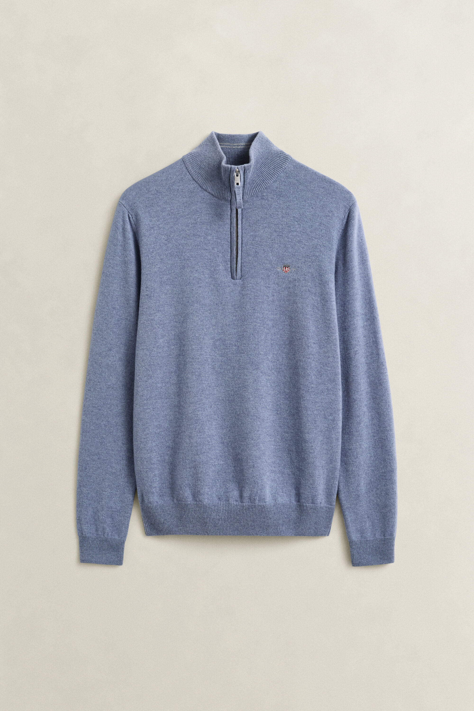 Maglia in lana d’agnello con zip corta