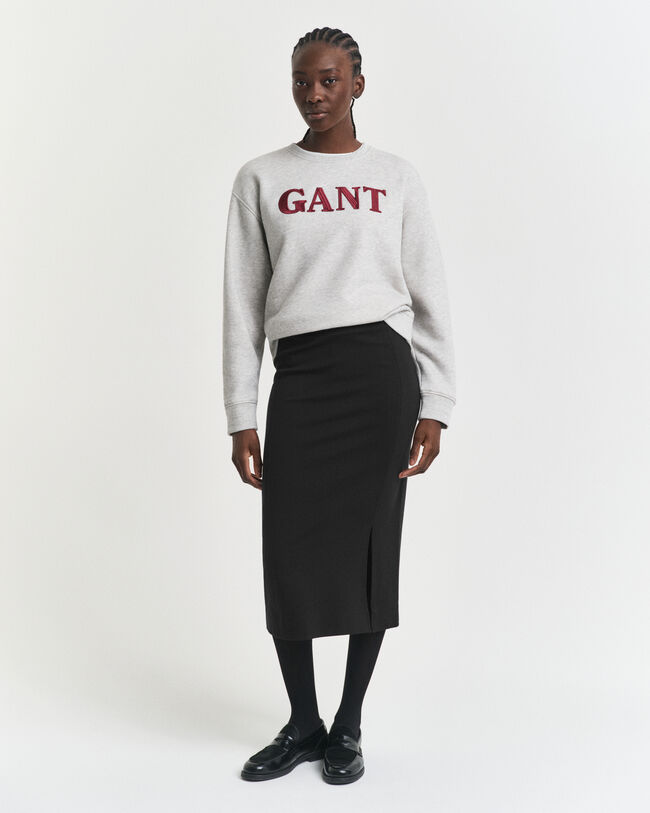 Gonna longuette in jersey