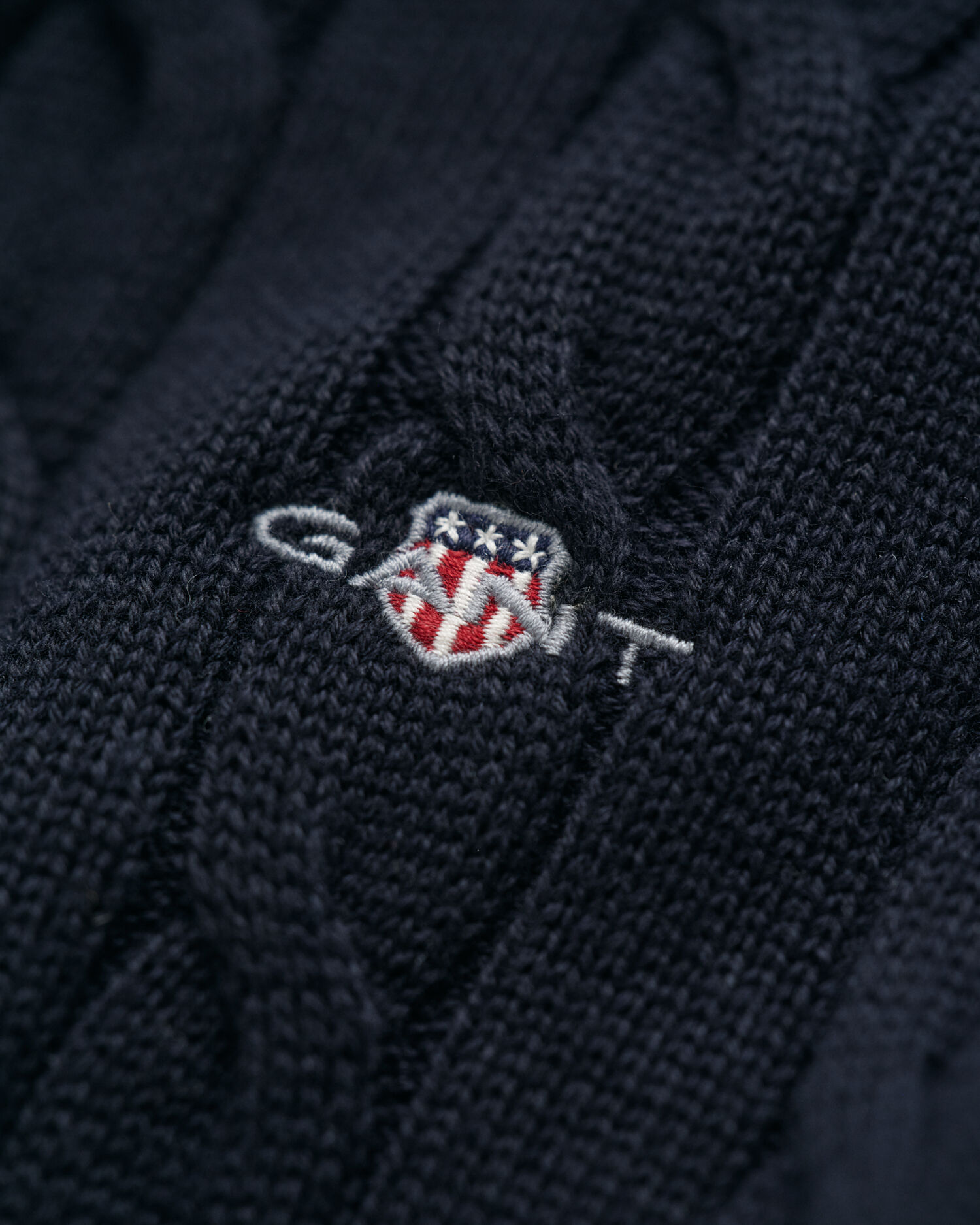 Maglia con zip corta in cotone a trecce Teens