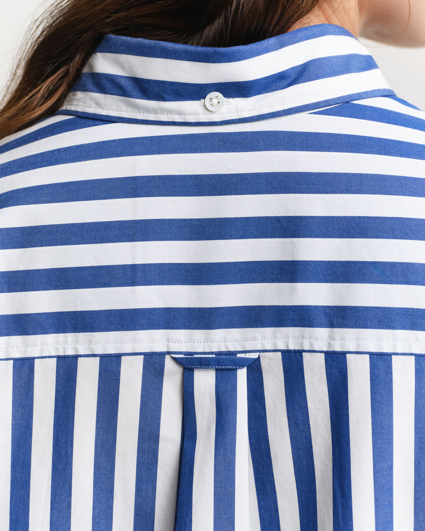 Camicia classica in popeline a righe oversize
