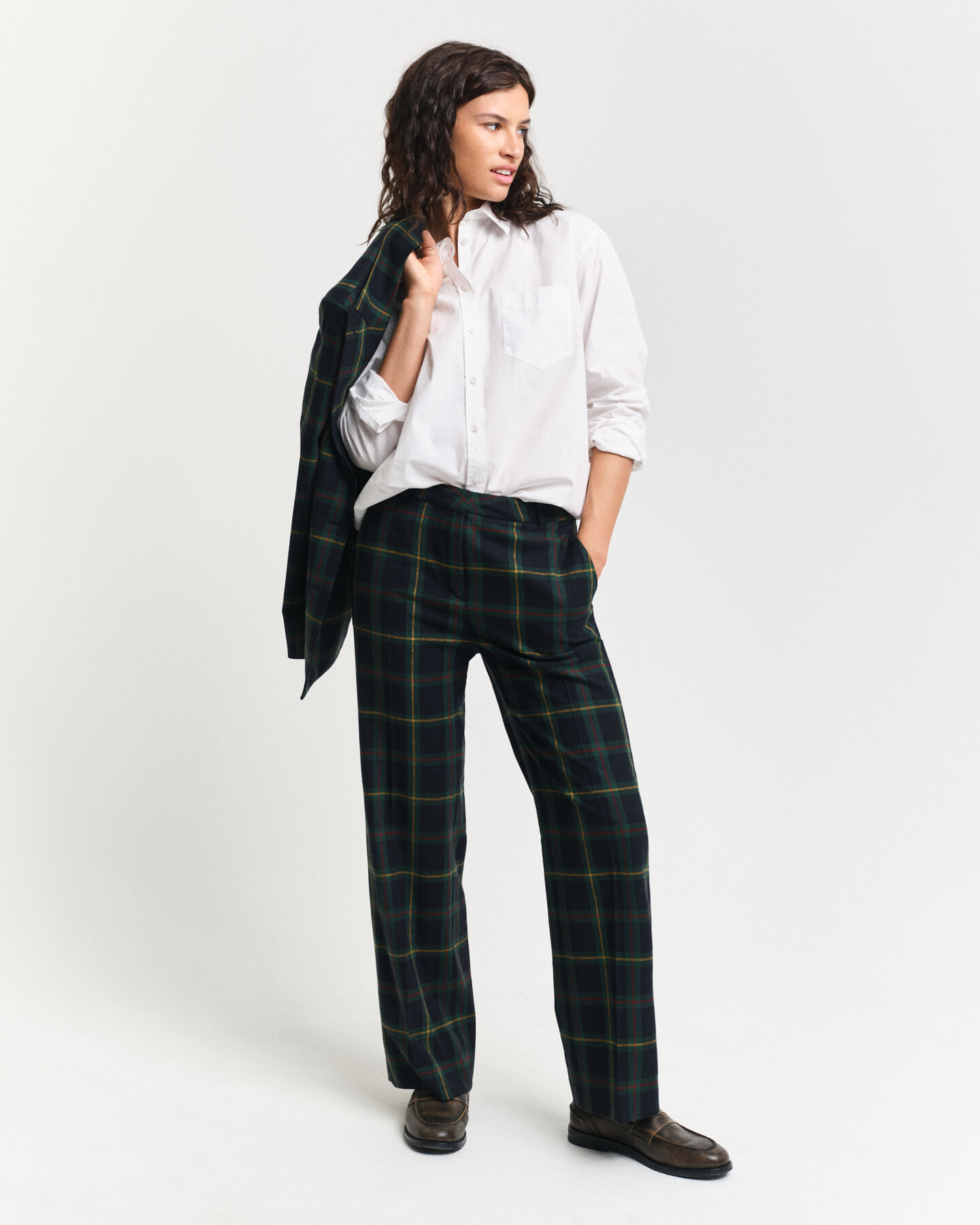 Pantaloni per abito a quadri gamba dritta