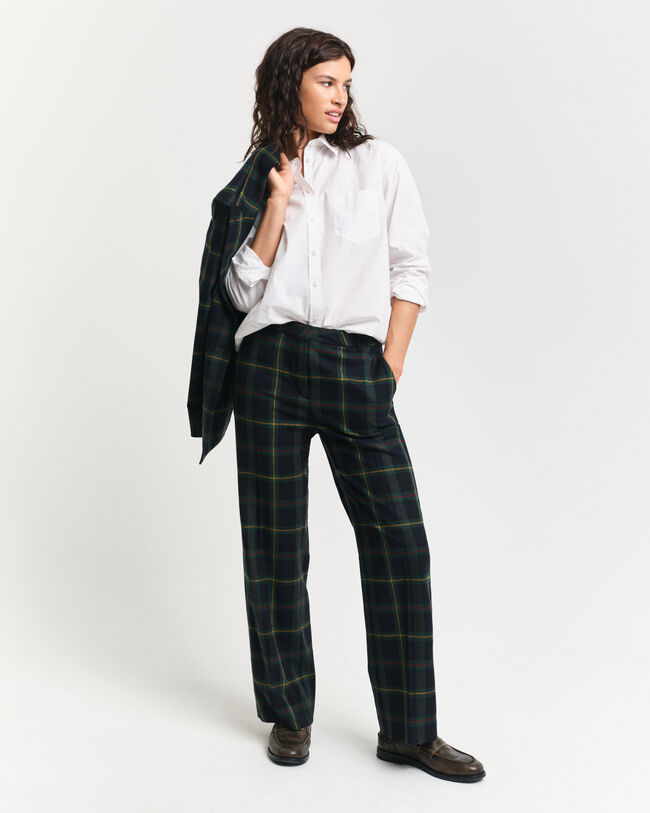 Pantaloni per abito a quadri gamba dritta