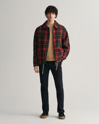 Maglia girocollo a trecce in lana d’agnello