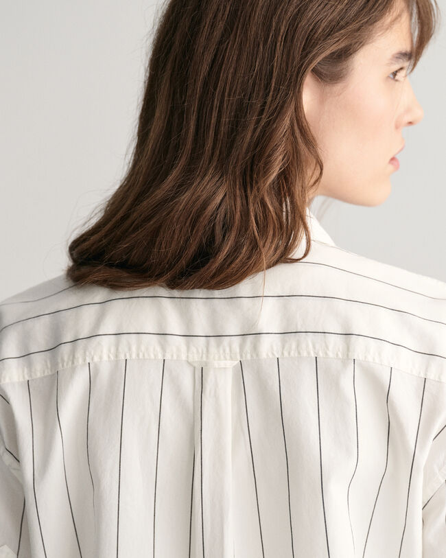 Camicia a maniche corte Luxury Oxford a righe relaxed fit