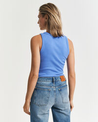 Top a coste con collo alto