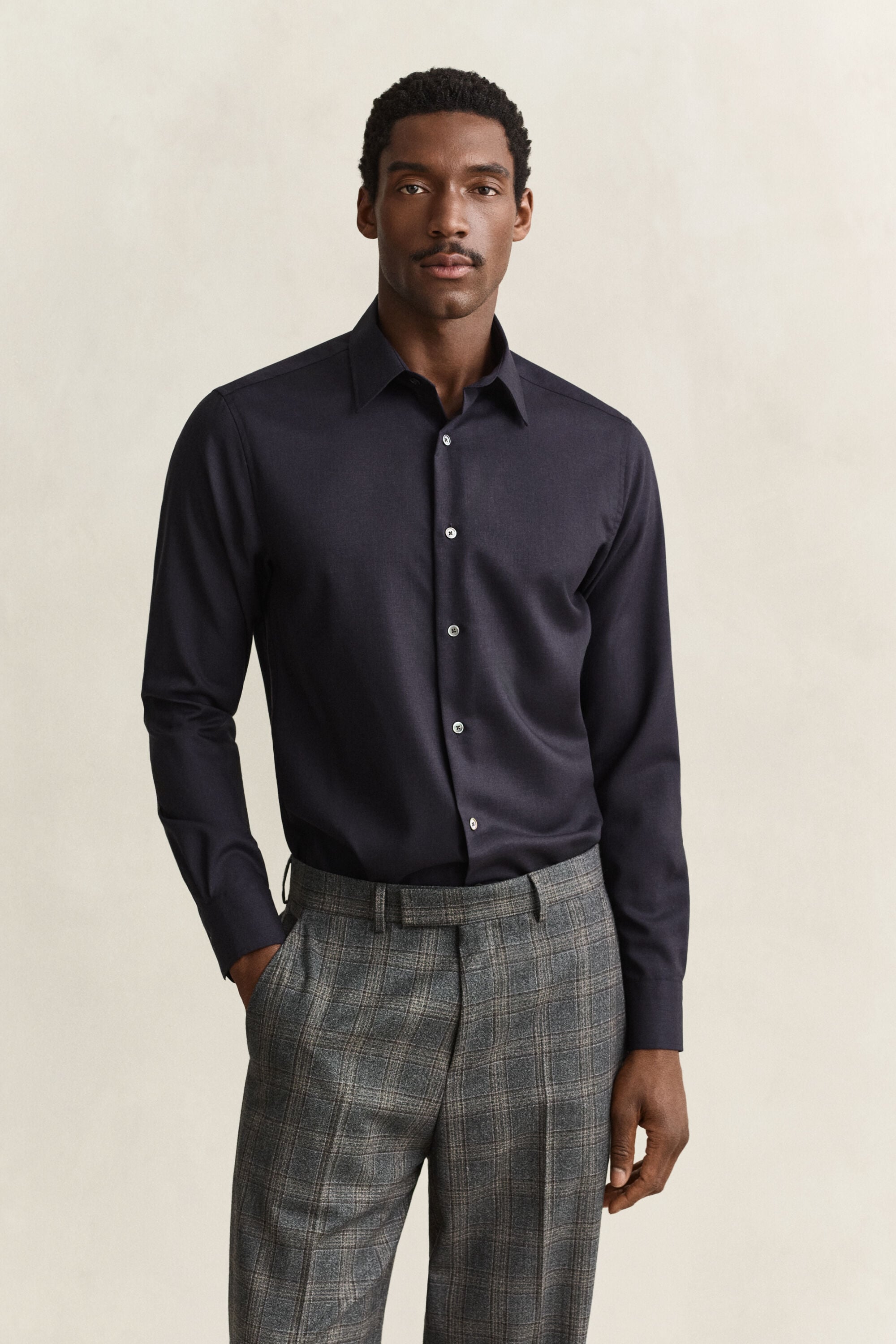 Camicia in lana merino