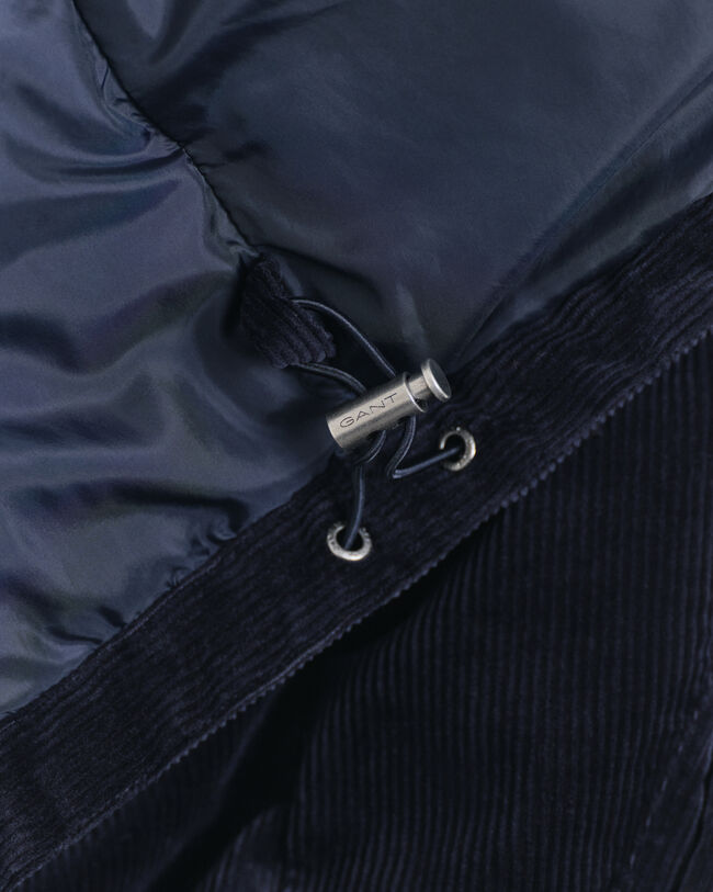 Piumino in velluto a coste