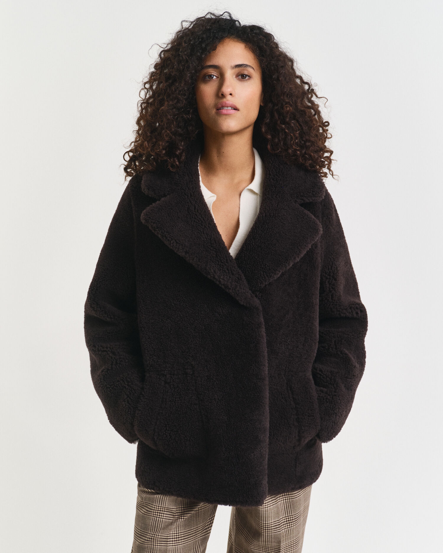 Cappotto in shearling double-face