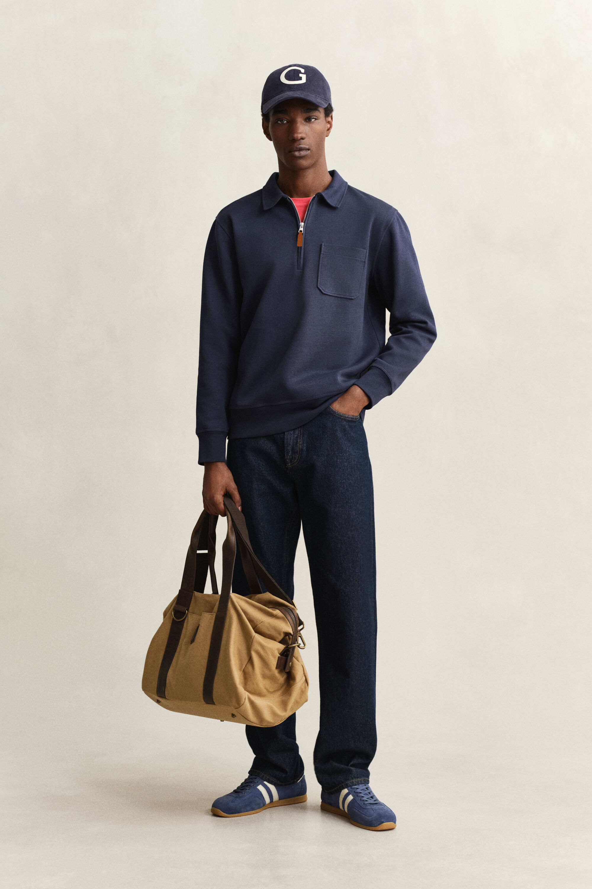 Felpa in Ponte Di Roma con zip corta