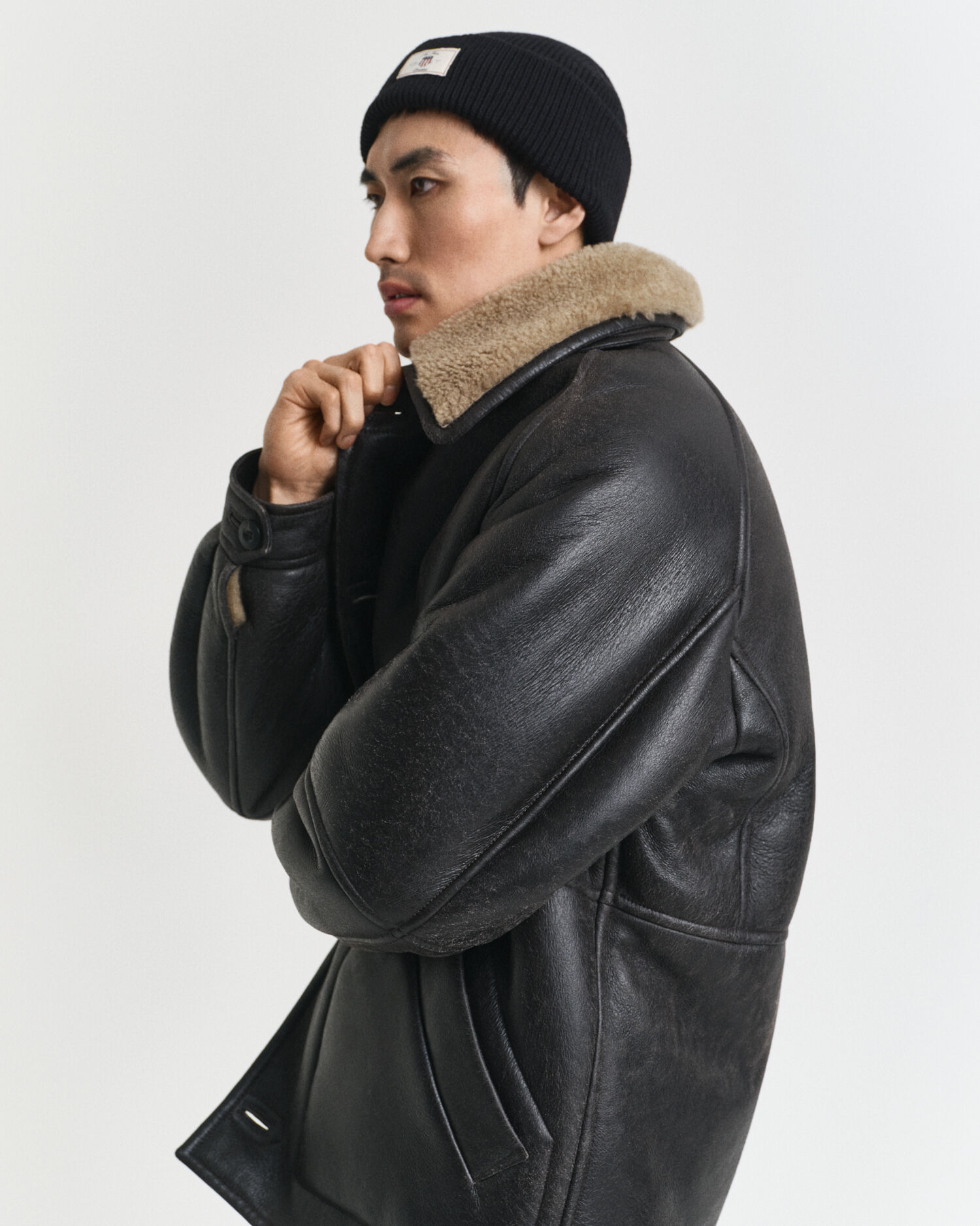 Berretto in misto cotone a coste