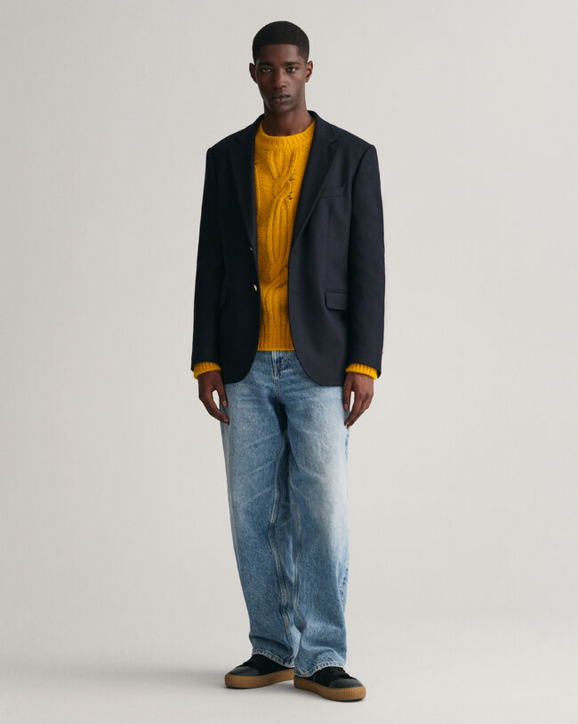 Maglia girocollo a trecce Furry