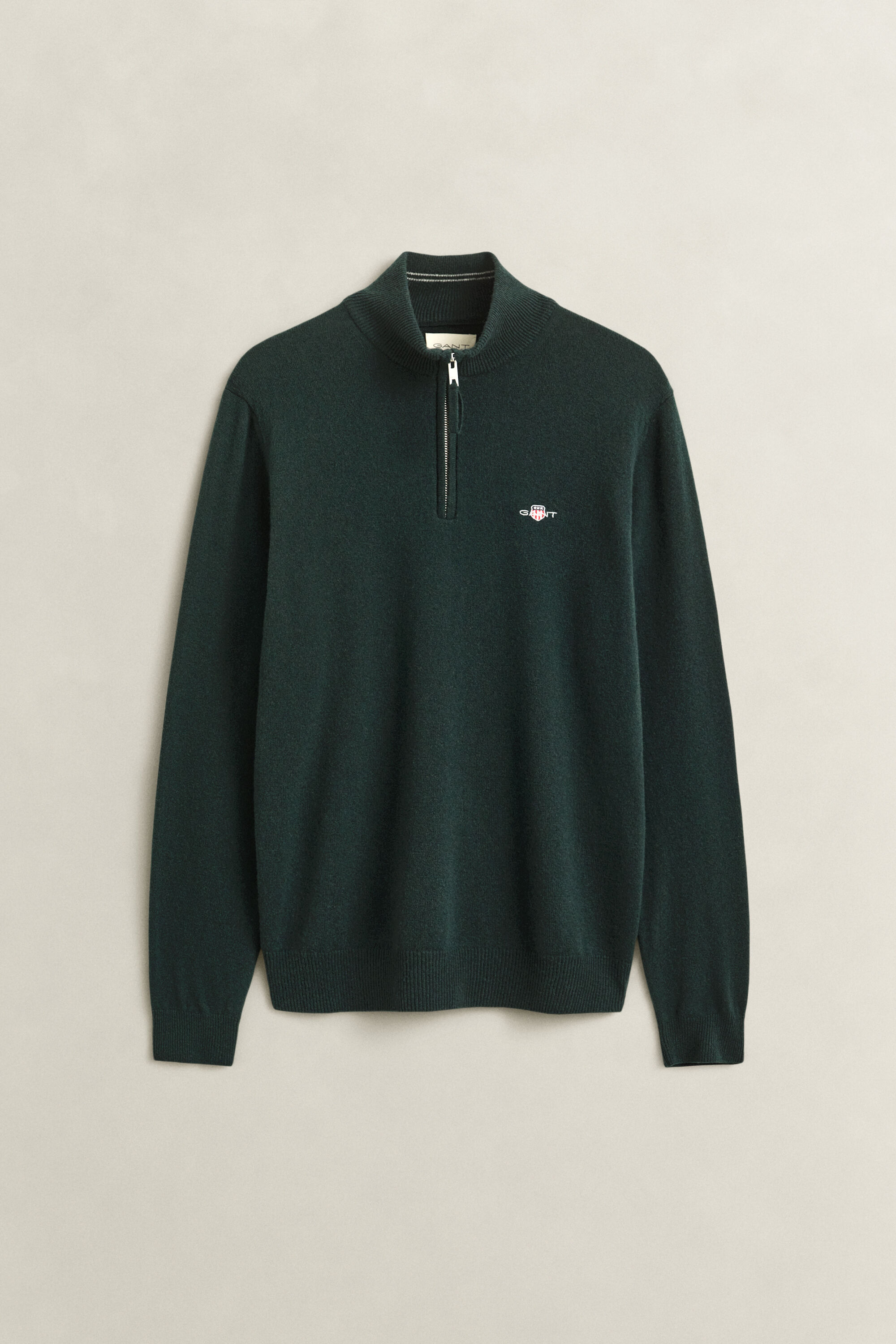 Maglia in lana d’agnello con zip corta