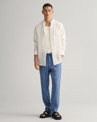 Pantaloni con coulisse in lino relaxed fit