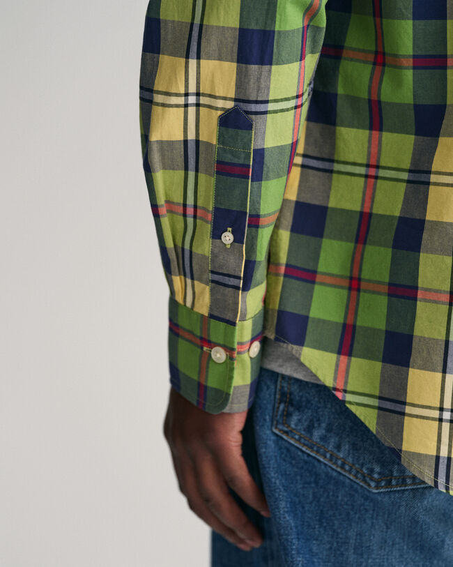 Camicia a quadri grandi in popeline regular fit