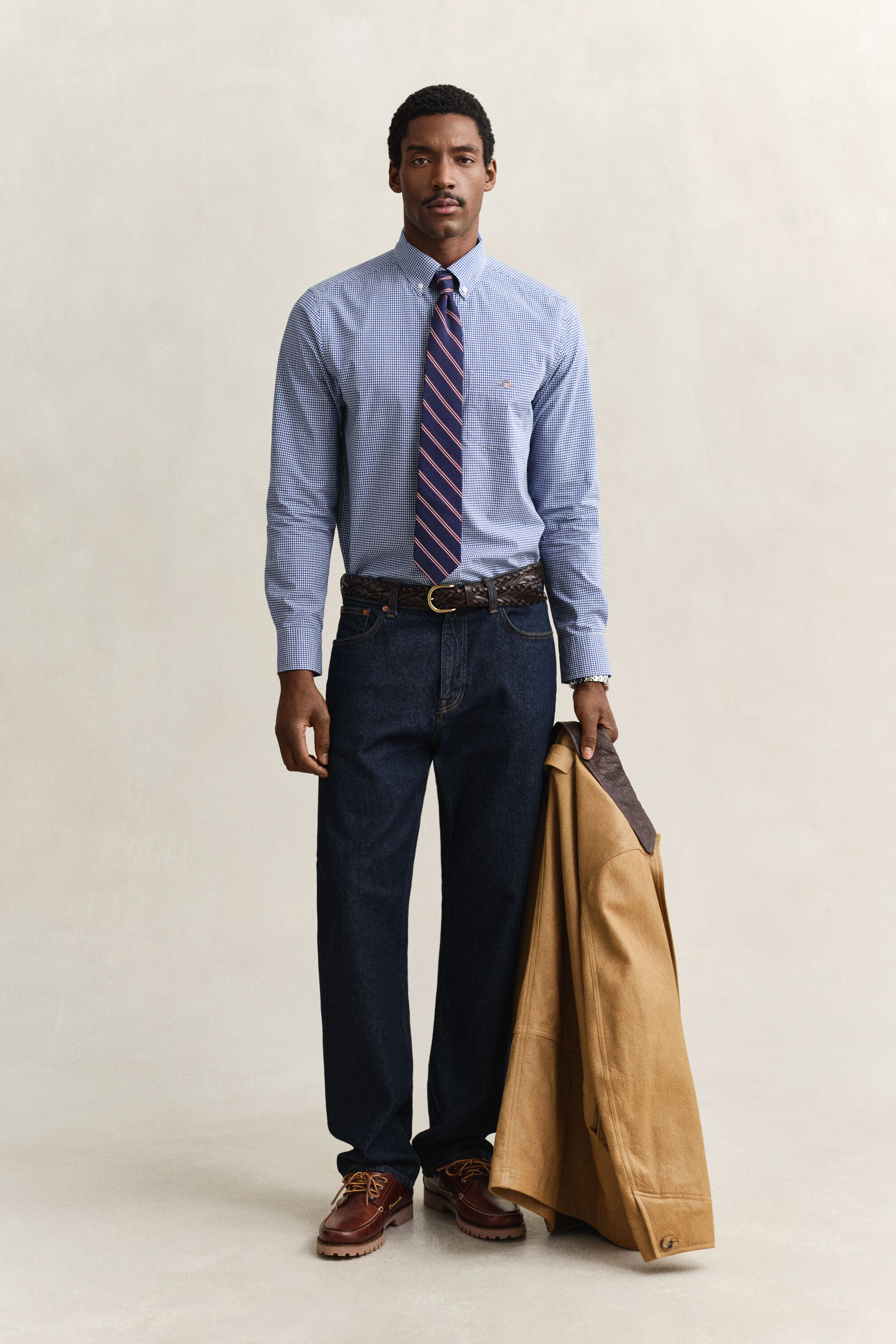 Camicia classica in popeline percalle