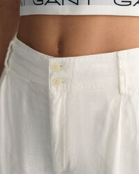 Pantaloni in lino plissettata a gamba larga Teen Girls