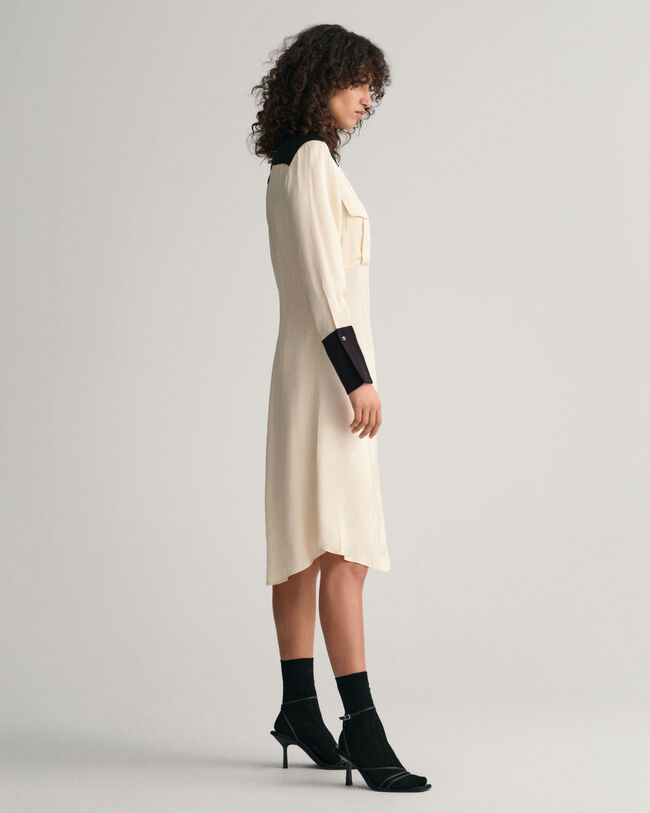 Abito chemisier a blocchi di colore