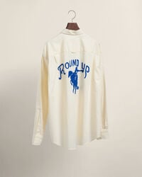 Camicia Oxford Wrangler x GANT ricamata con vestibilit&agrave; rilassata