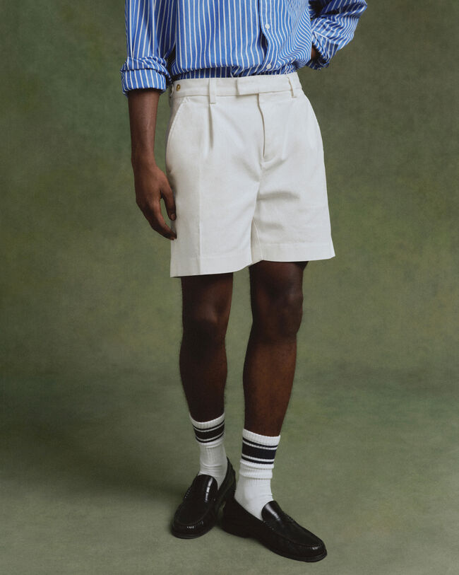 Pantaloncini in twill di cotone regular fit