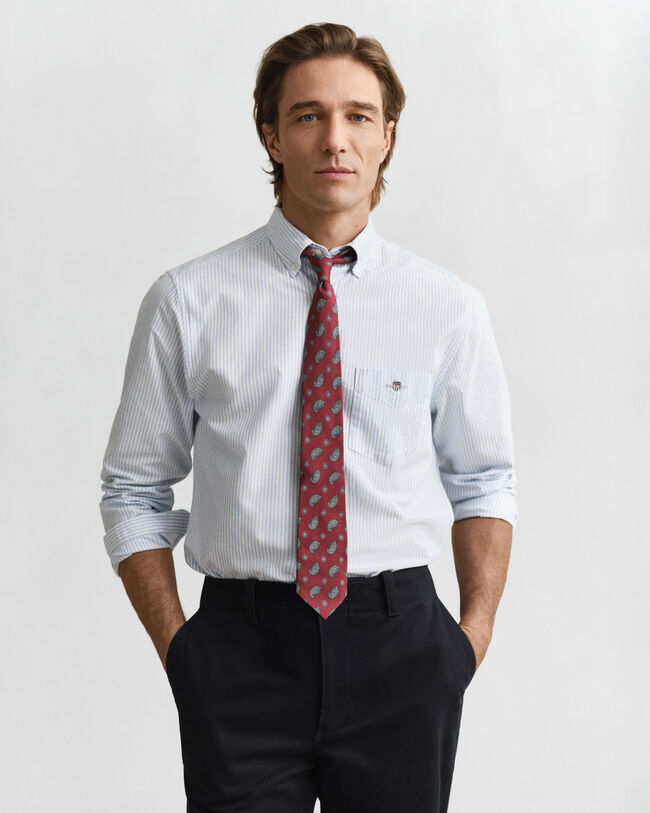 Camicia Oxford classica a righe Banker regular fit