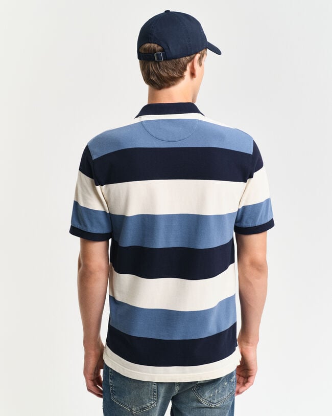 Polo in piqué colour block