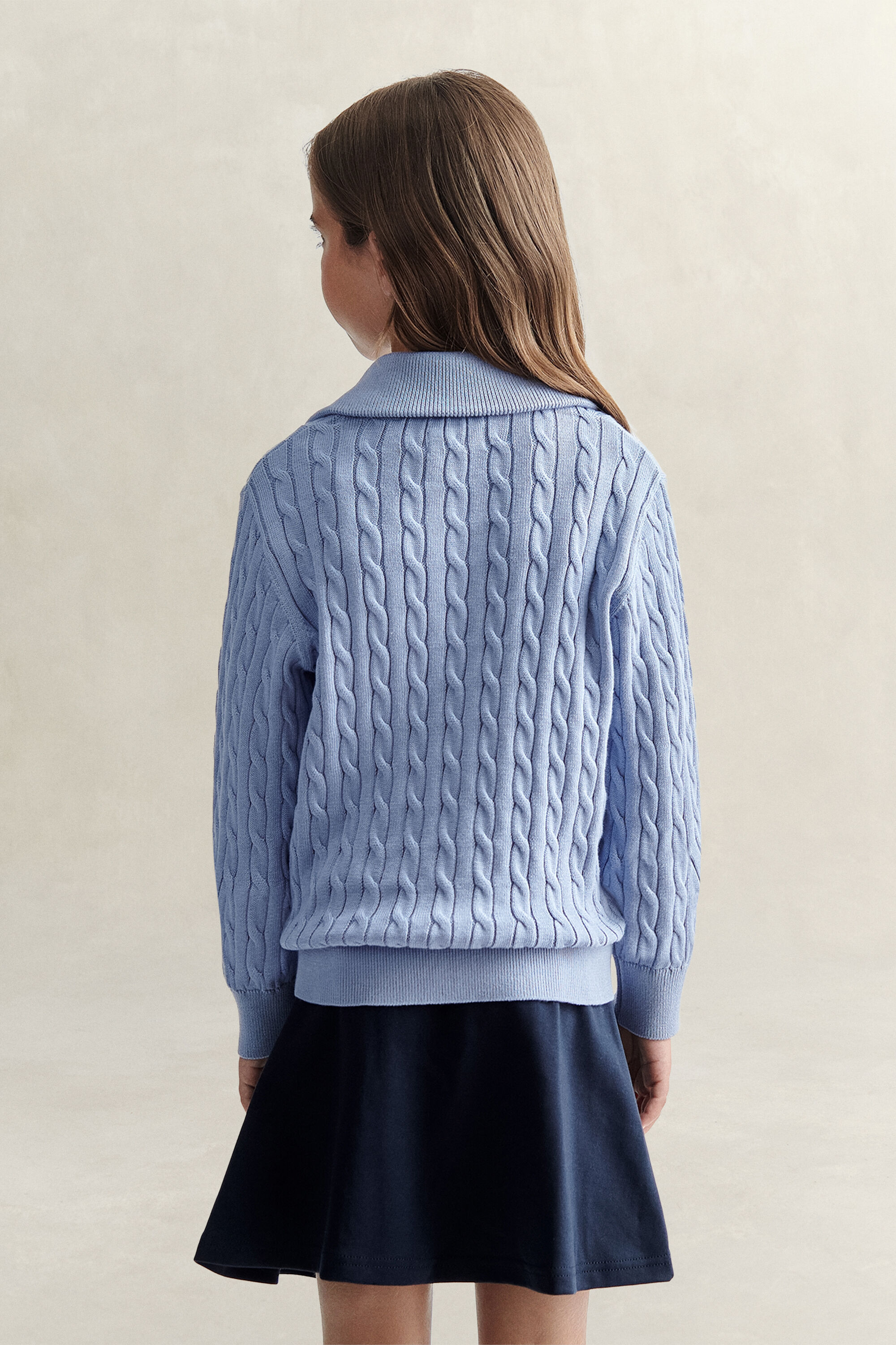 Maglia con zip corta a trecce Teen Girls