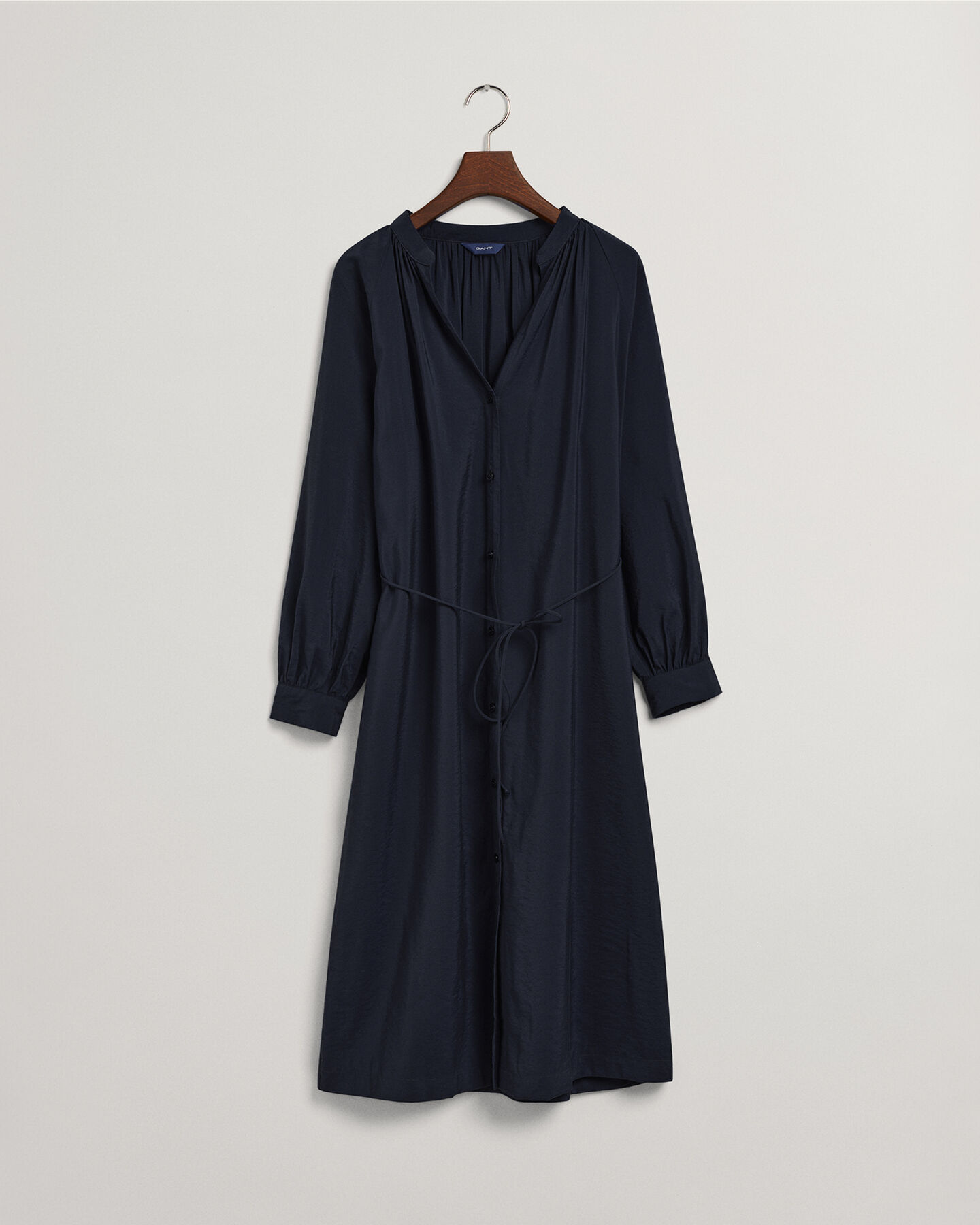 Abito chemisier con colletto alla coreana