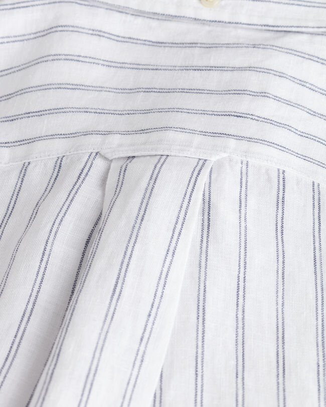 Camicia di lino a righe regular fit