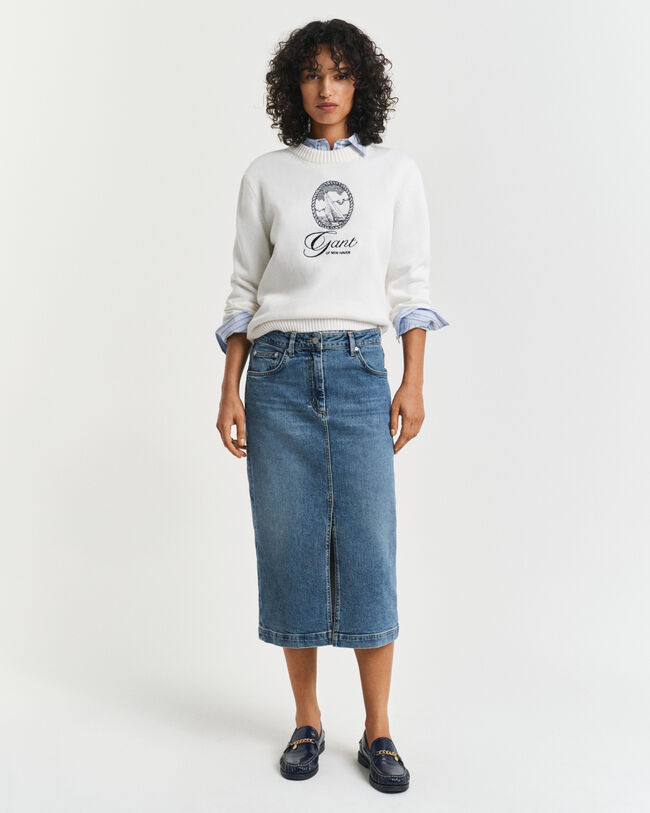 Gonna di jeans midi