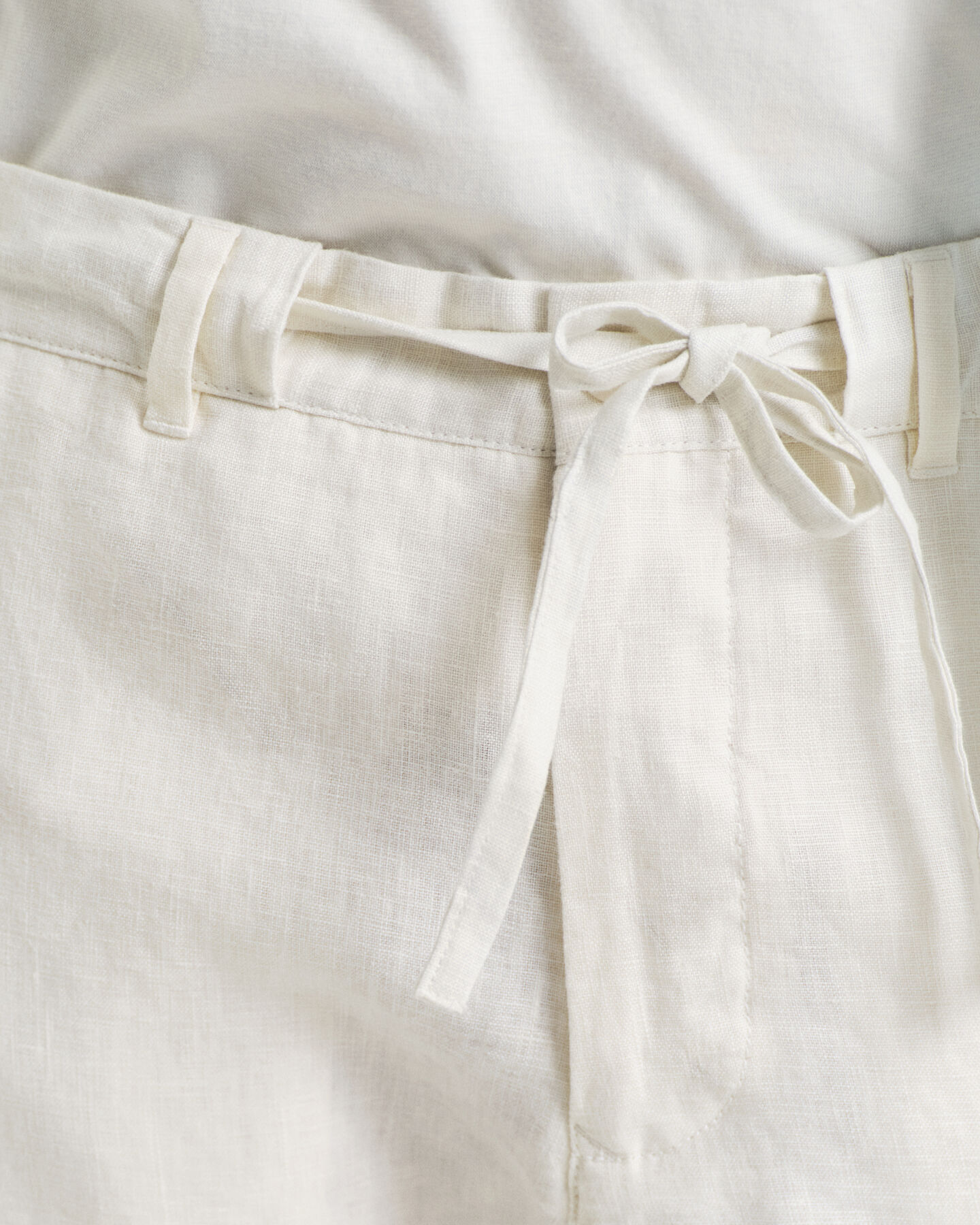 Pantaloni con coulisse in lino relaxed fit