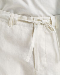 Pantaloni con coulisse in lino relaxed fit