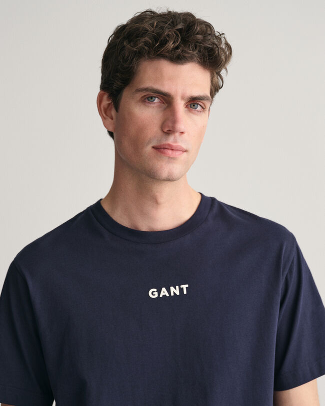 T-shirt GANT Logo piccolo a contrasto