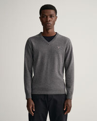 Maglia con scollo a V in lana d'agnello extrafine