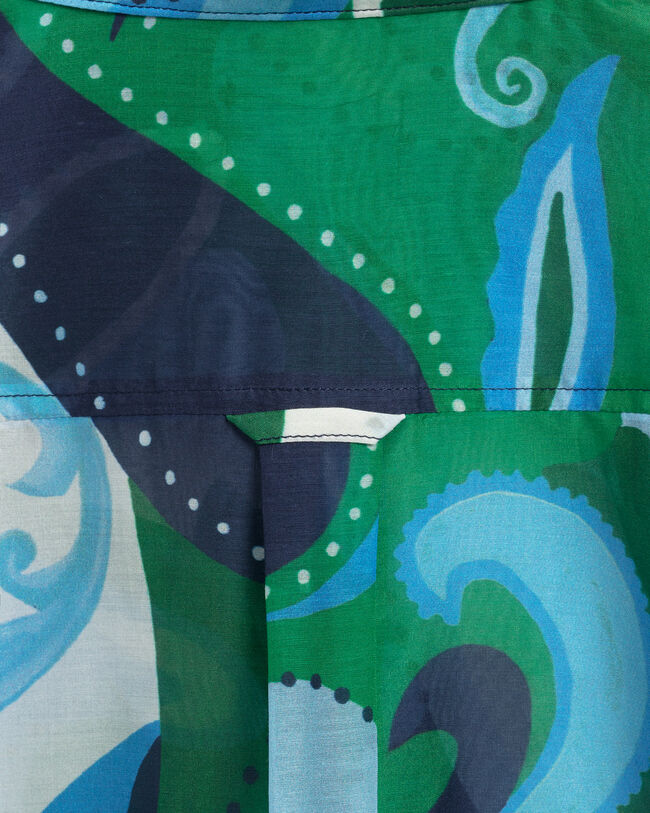 Camicia in misto cotone e seta cachemire regular fit