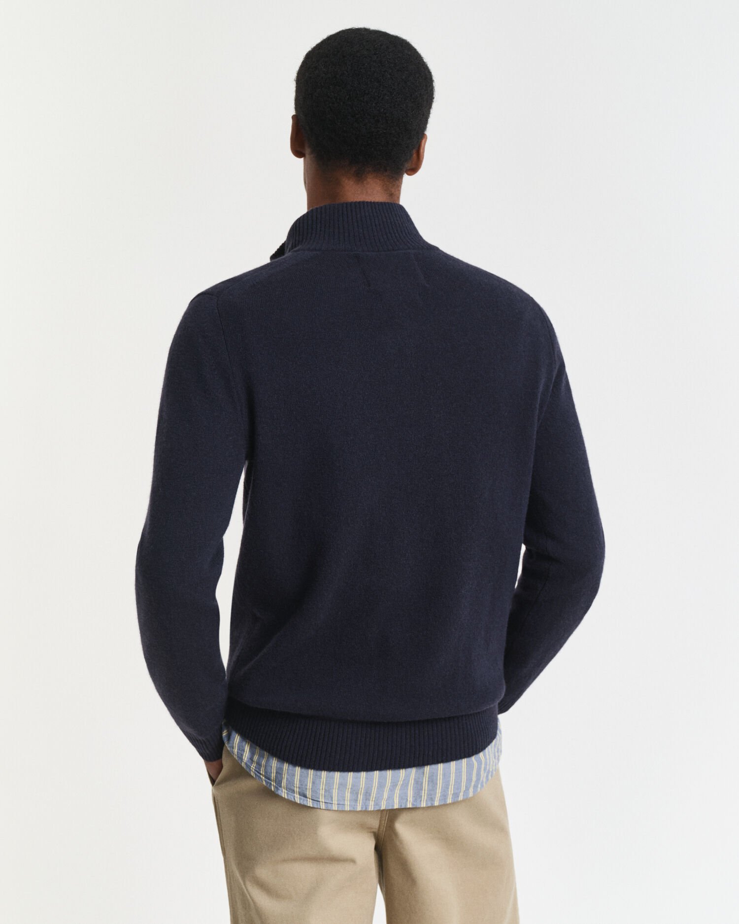 Maglia in cashmere con zip corta