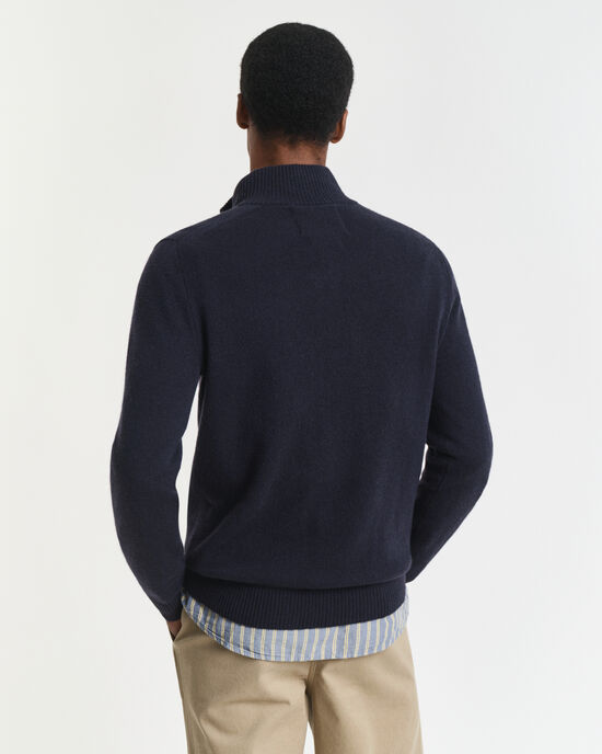 Maglia in cashmere con zip corta