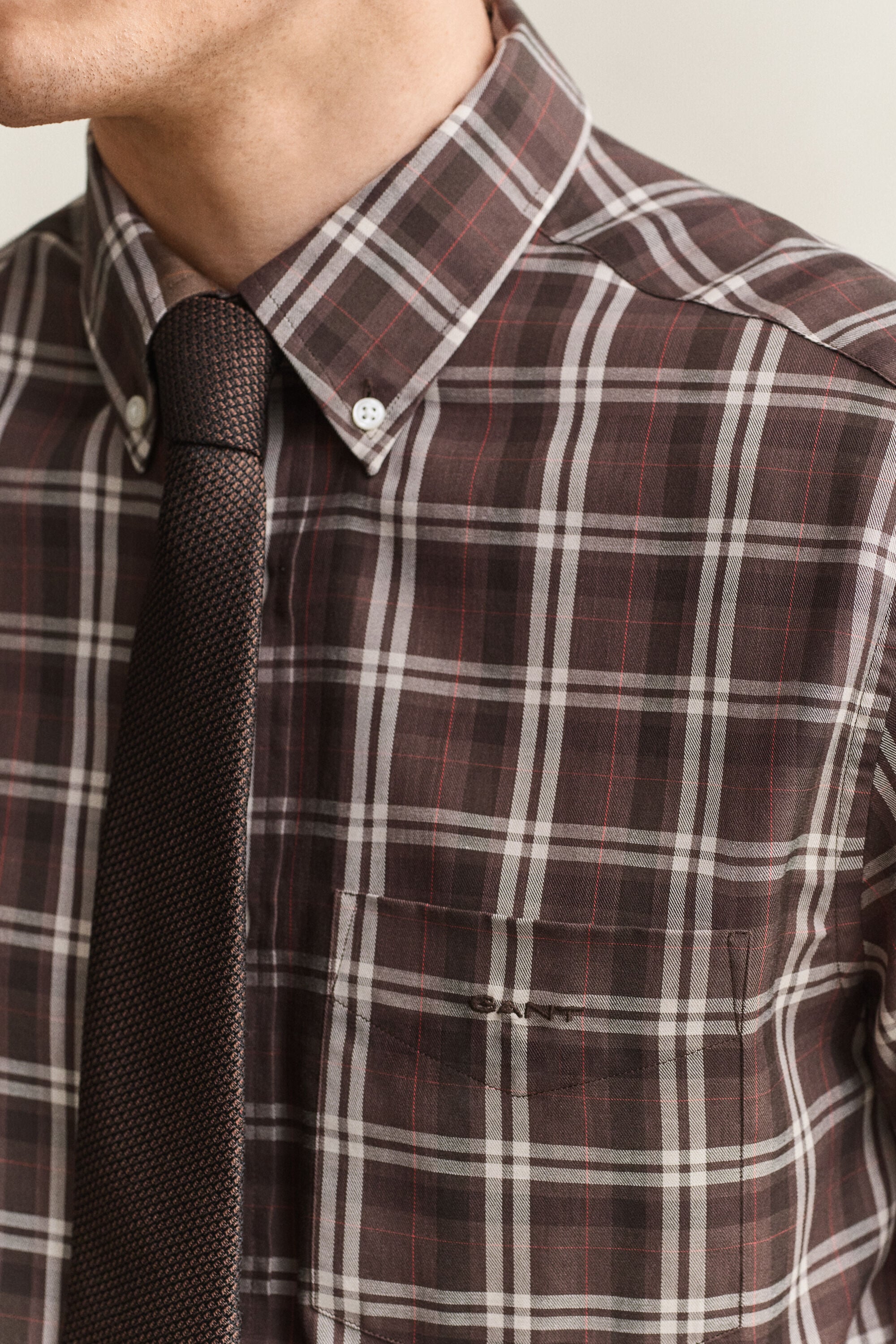 Camicia in twill a quadri