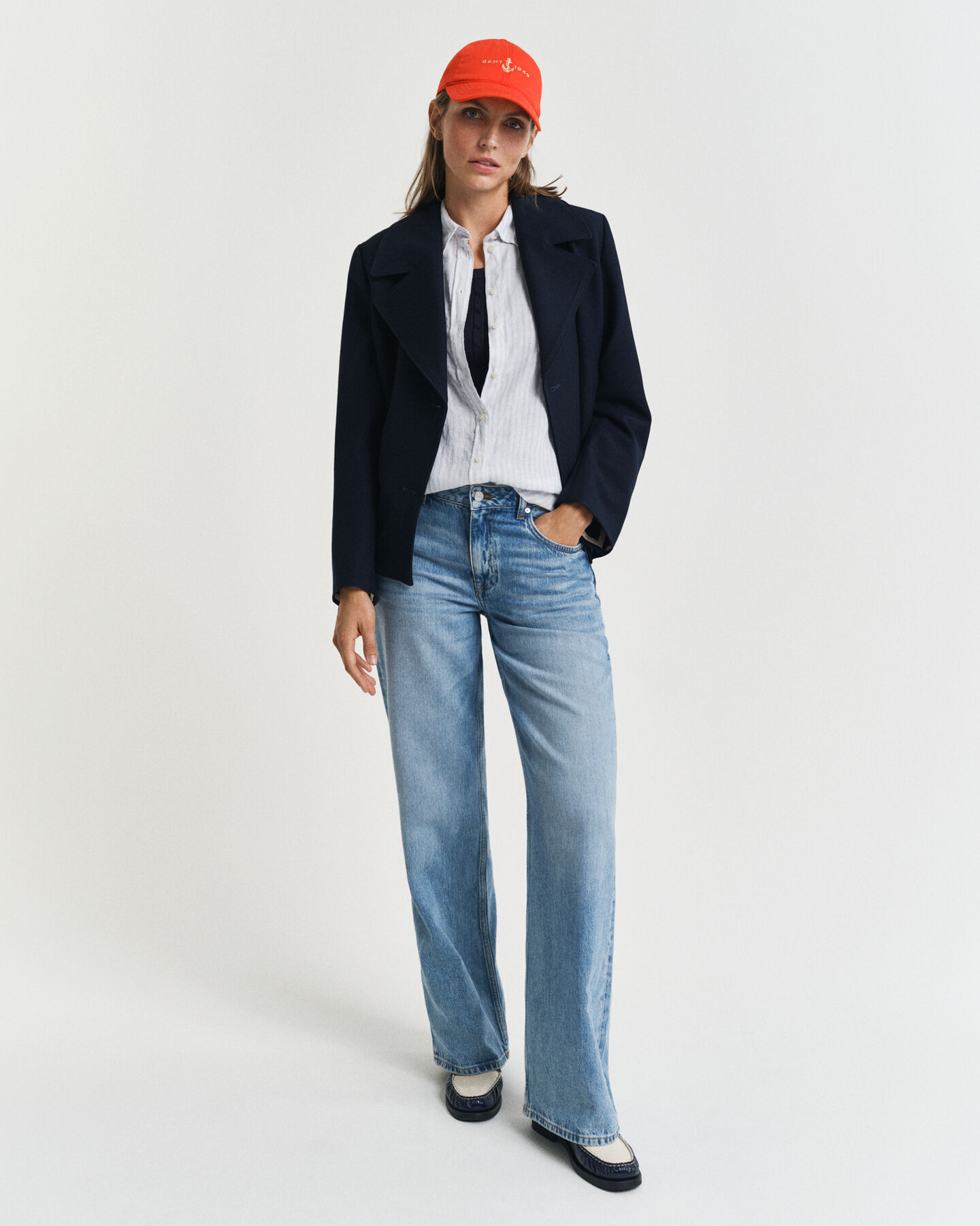 Camicia di lino a righe regular fit