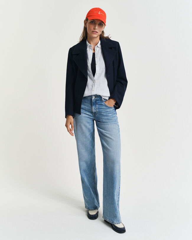 Camicia di lino a righe regular fit