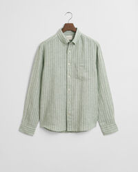 Camicia di lino a righe regular fit