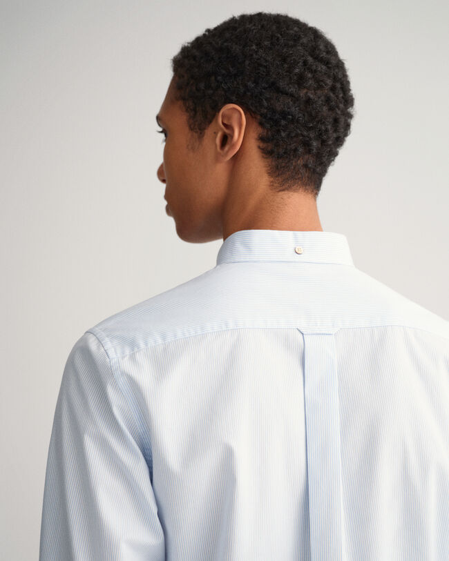 Camicia in broadcloth a righe Banker regular fit