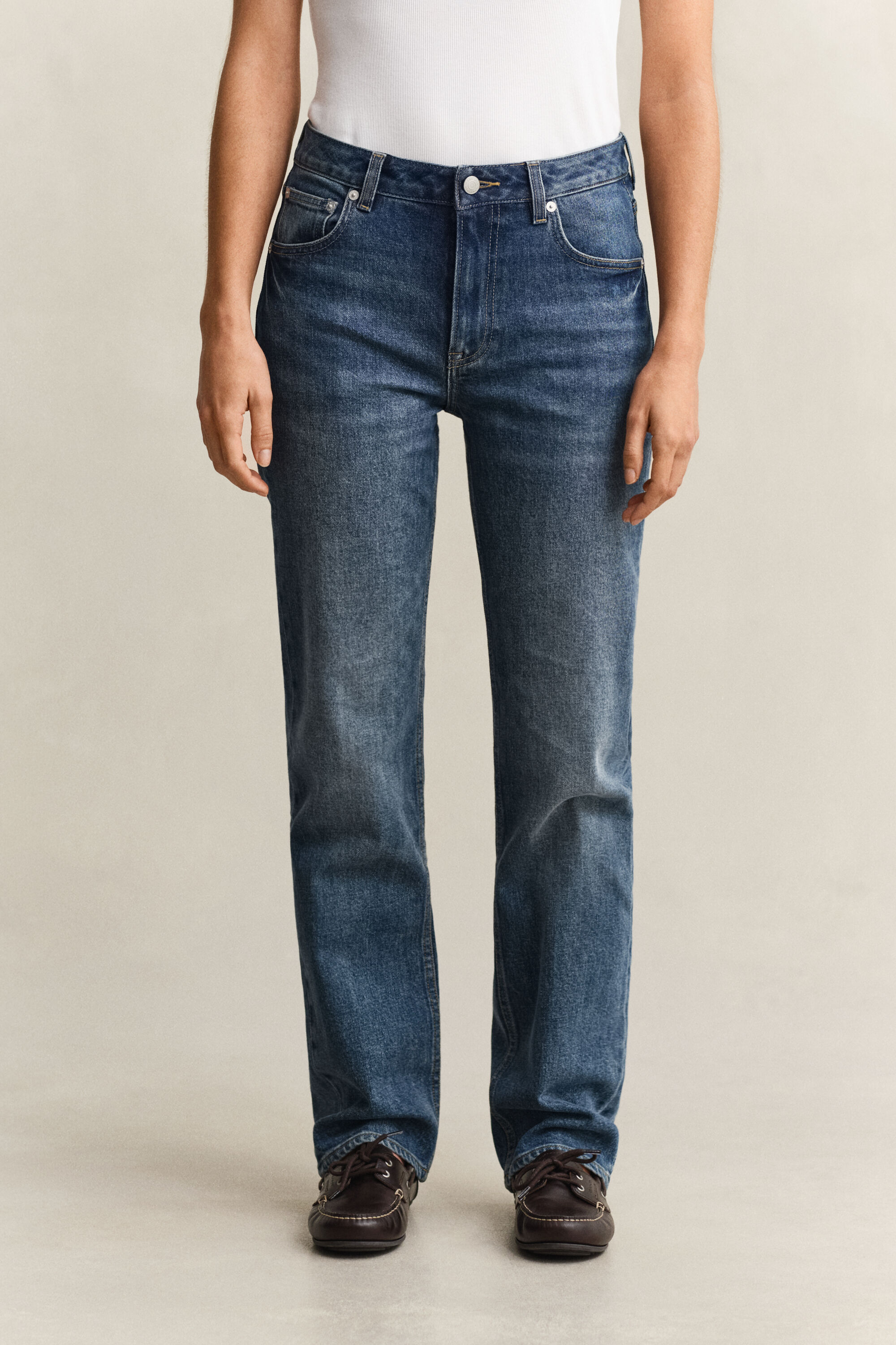 Jeans elasticizzati con gamba dritta