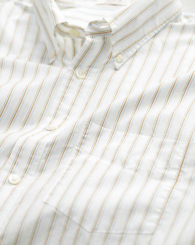 Camicia a maniche corte a righe Heritage Poplin relaxed fit