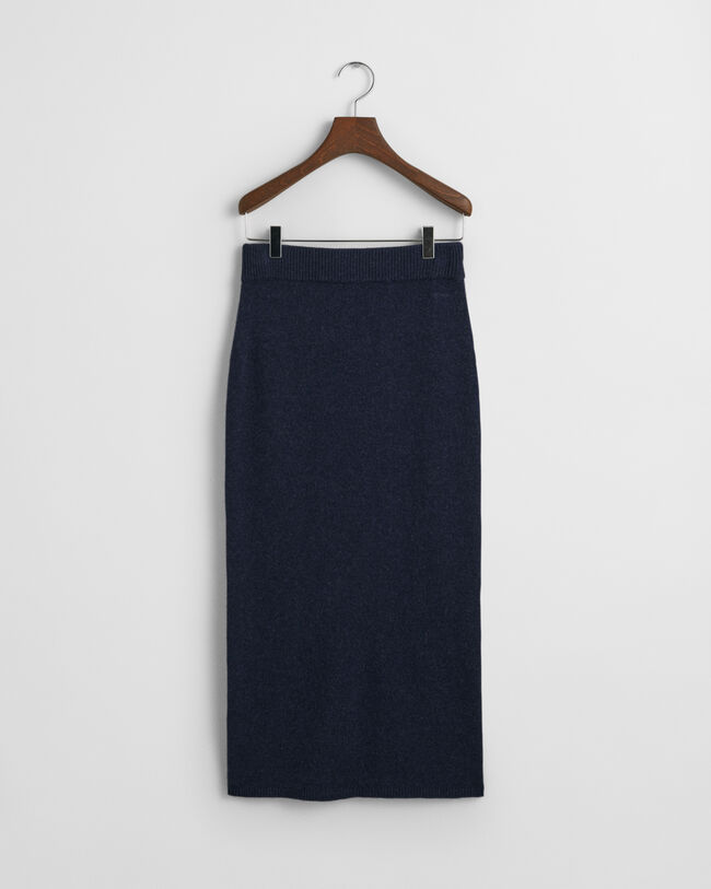 Gonna a maglia in lana