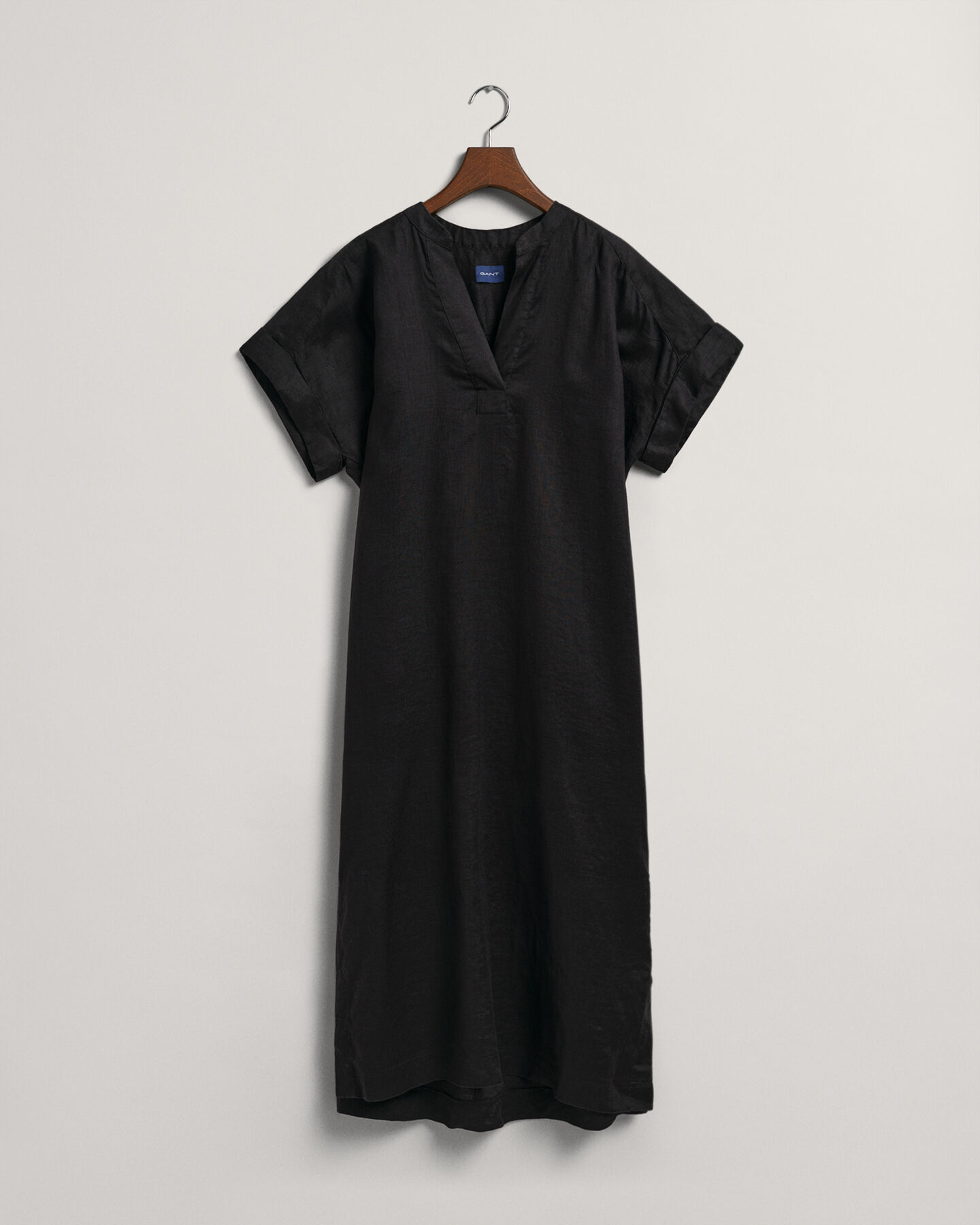 Caftano in lino con maniche corte