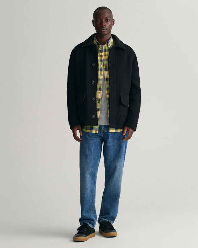 Camicia a quadri grandi in popeline regular fit