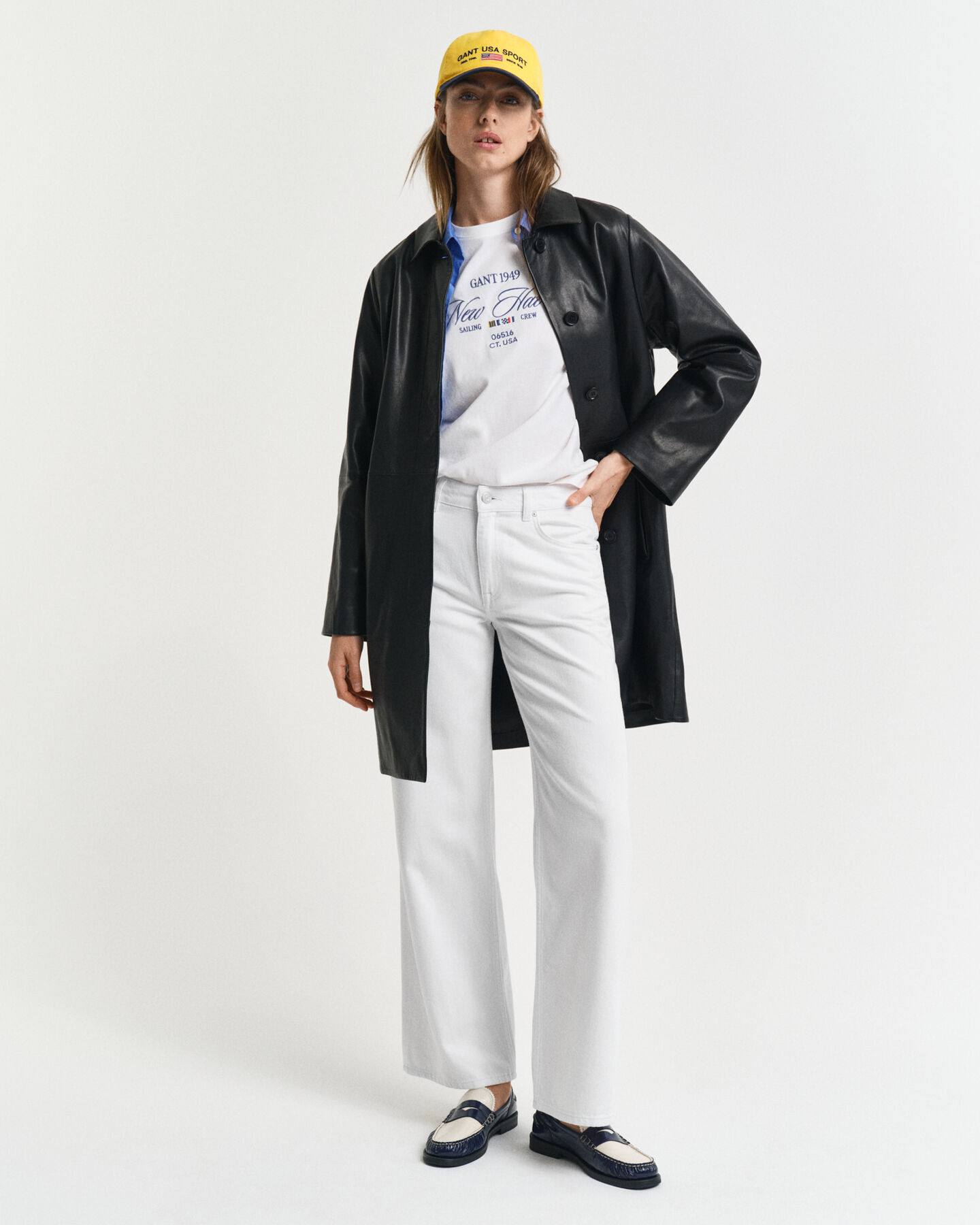 Jeans bianchi con gamba dritta relaxed fit