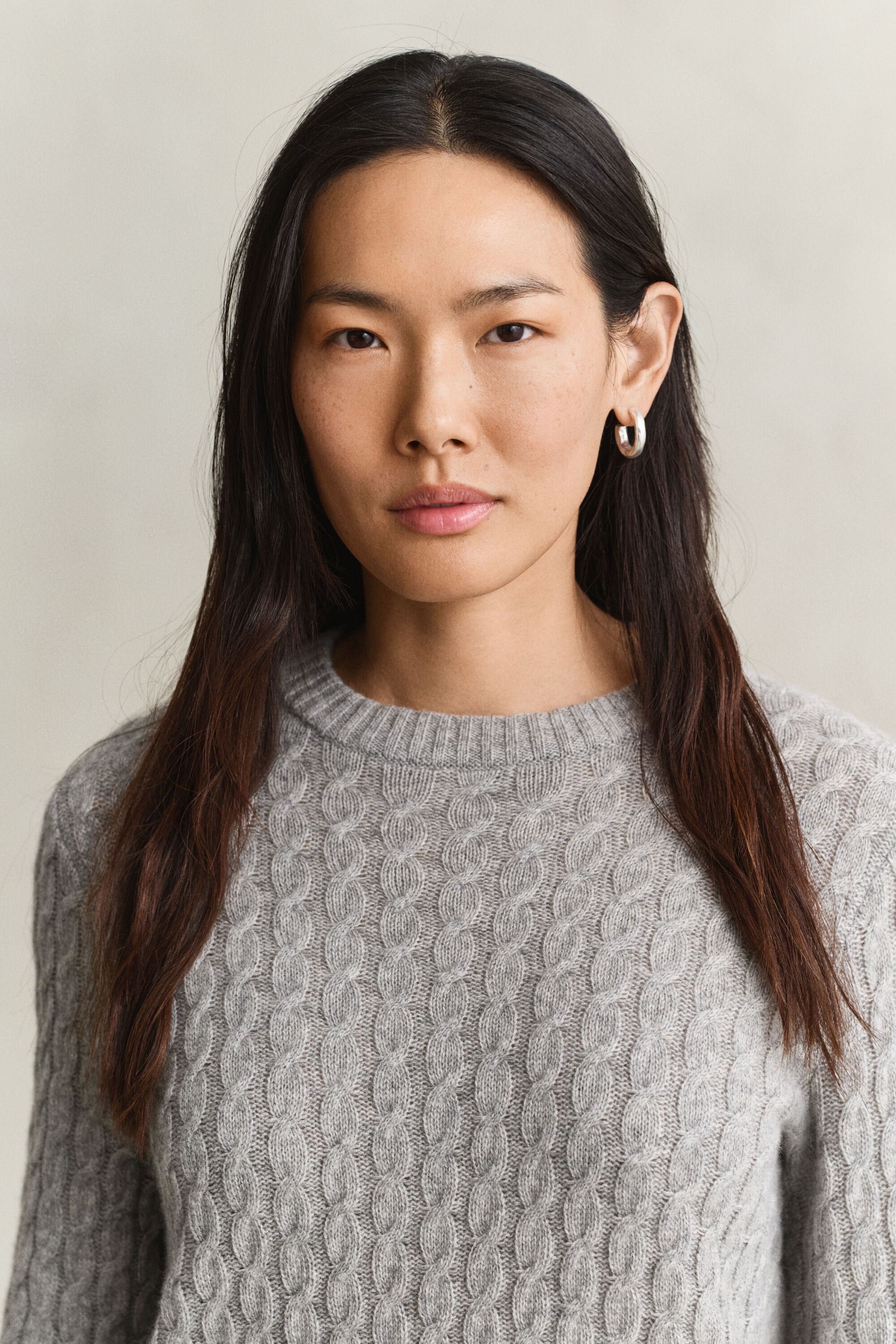 Maglia a trecce in cashmere